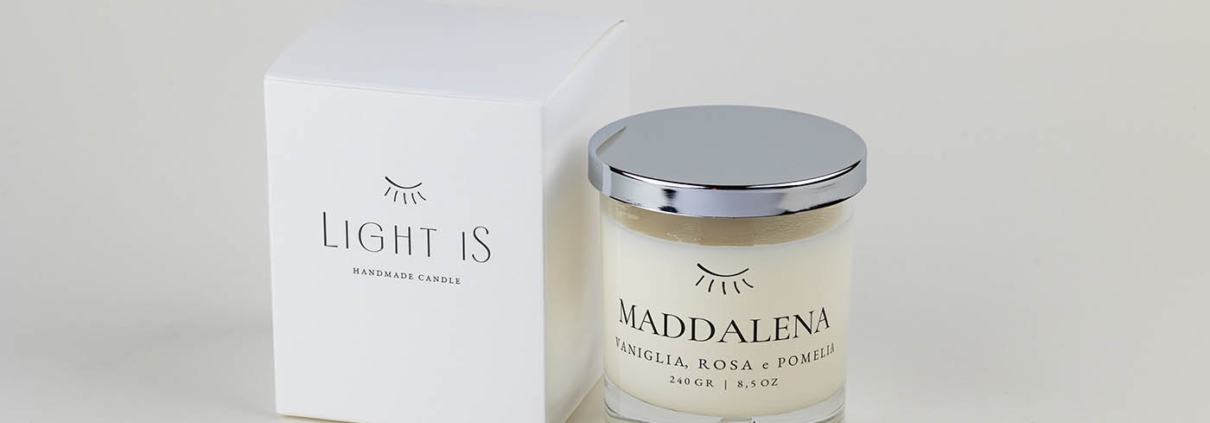 Candele profumate con messaggio Milano